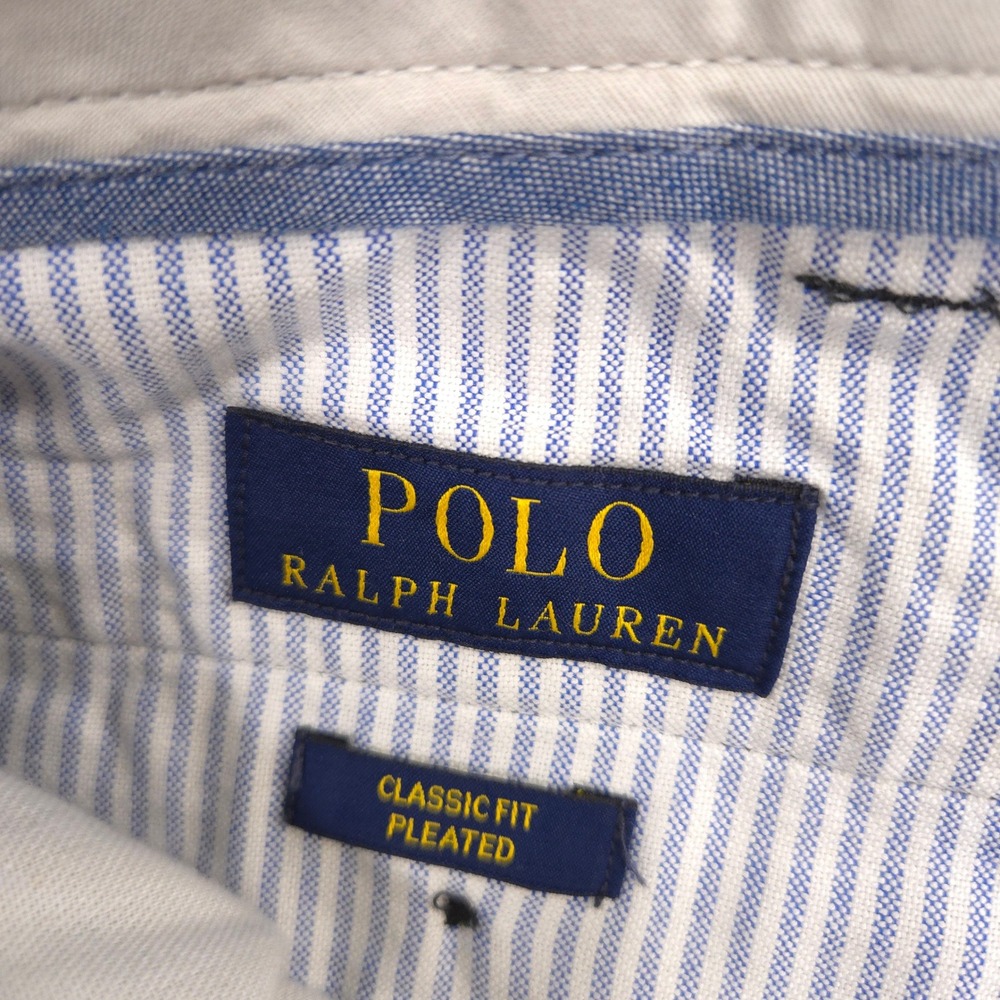 Polo Ralph Lauren Pants Mens 38X32 Black Straight Leg Classic Fit Pleated NEW - Picture 11 of 15